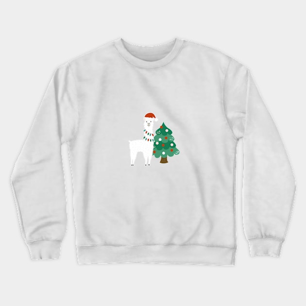 Festive Holiday Llama Crewneck Sweatshirt by latheandquill